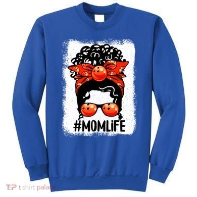 Cute Mother's Day Messy Bun Bowling Mom Sport Lover Gift Sweatshirt