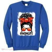 Cute Mother's Day Messy Bun Bowling Mom Sport Lover Gift Sweatshirt thumb 0
