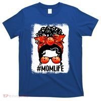 Cute Mother's Day Messy Bun Bowling Mom Sport Lover Gift T-Shirt thumb 0