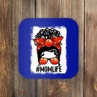 Cute Mother's Day Messy Bun Bowling Mom Sport Lover Gift Coaster thumb 0