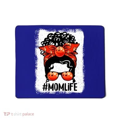 Cute Mother's Day Messy Bun Bowling Mom Sport Lover Gift Mousepad