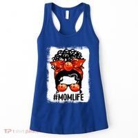 Cute Mother's Day Messy Bun Bowling Mom Sport Lover Gift Women's Tank Top thumb 0