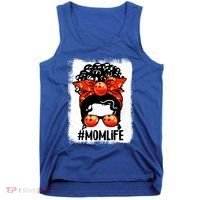 Cute Mother's Day Messy Bun Bowling Mom Sport Lover Gift Tank Top thumb 0