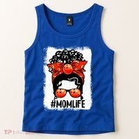 Cute Mother's Day Messy Bun Bowling Mom Sport Lover Gift Tank Top thumb 2