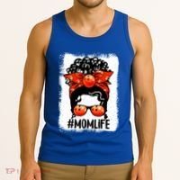 Cute Mother's Day Messy Bun Bowling Mom Sport Lover Gift Tank Top thumb 3