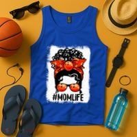 Cute Mother's Day Messy Bun Bowling Mom Sport Lover Gift Tank Top thumb 4