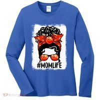 Cute Mother's Day Messy Bun Bowling Mom Sport Lover Gift Women's Long Sleeve Shirt thumb 0