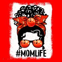 Cute Mother's Day Messy Bun Bowling Mom Sport Lover Gift Santa Hat thumb 1