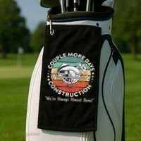 Couple More Days Construction We’re Always Almost Done Golf Towel thumb 2