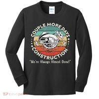 Couple More Days Construction We’re Always Almost Done Kids Long Sleeve Shirt thumb 0