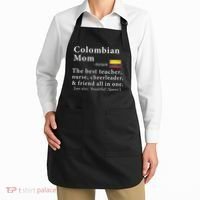 Colombian Mom Definition Colombia Flag Mothers Day Apron thumb 2