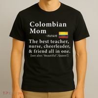 Colombian Mom Definition Colombia Flag Mothers Day T-Shirt thumb 3