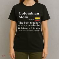 Colombian Mom Definition Colombia Flag Mothers Day T-Shirt thumb 4