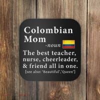 Colombian Mom Definition Colombia Flag Mothers Day Coaster thumb 0