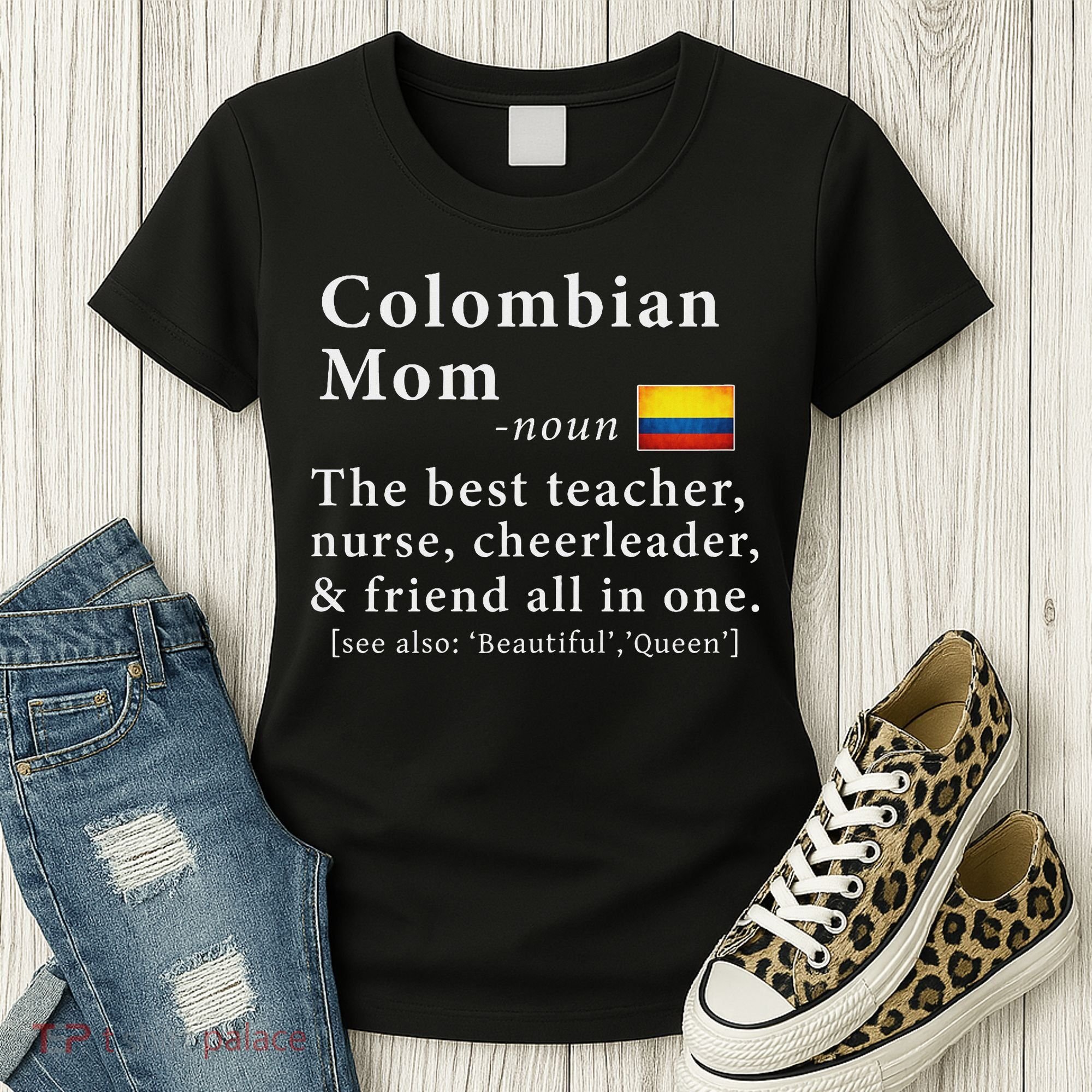 Colombian Mom Definition Colombia Flag Mothers Day Women's T-Shirt