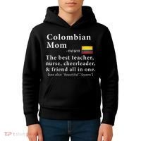 Colombian Mom Definition Colombia Flag Mothers Day Kids Hoodie thumb 4