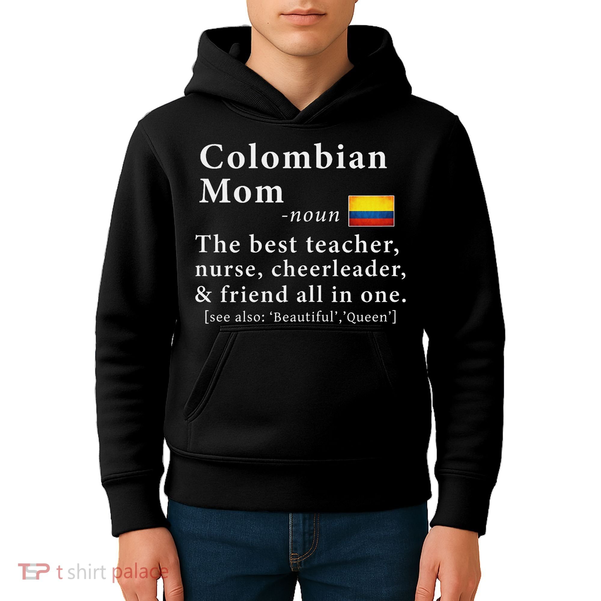 Colombian Mom Definition Colombia Flag Mothers Day Kids Hoodie