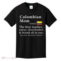 Colombian Mom Definition Colombia Flag Mothers Day Kids T-Shirt thumb 0