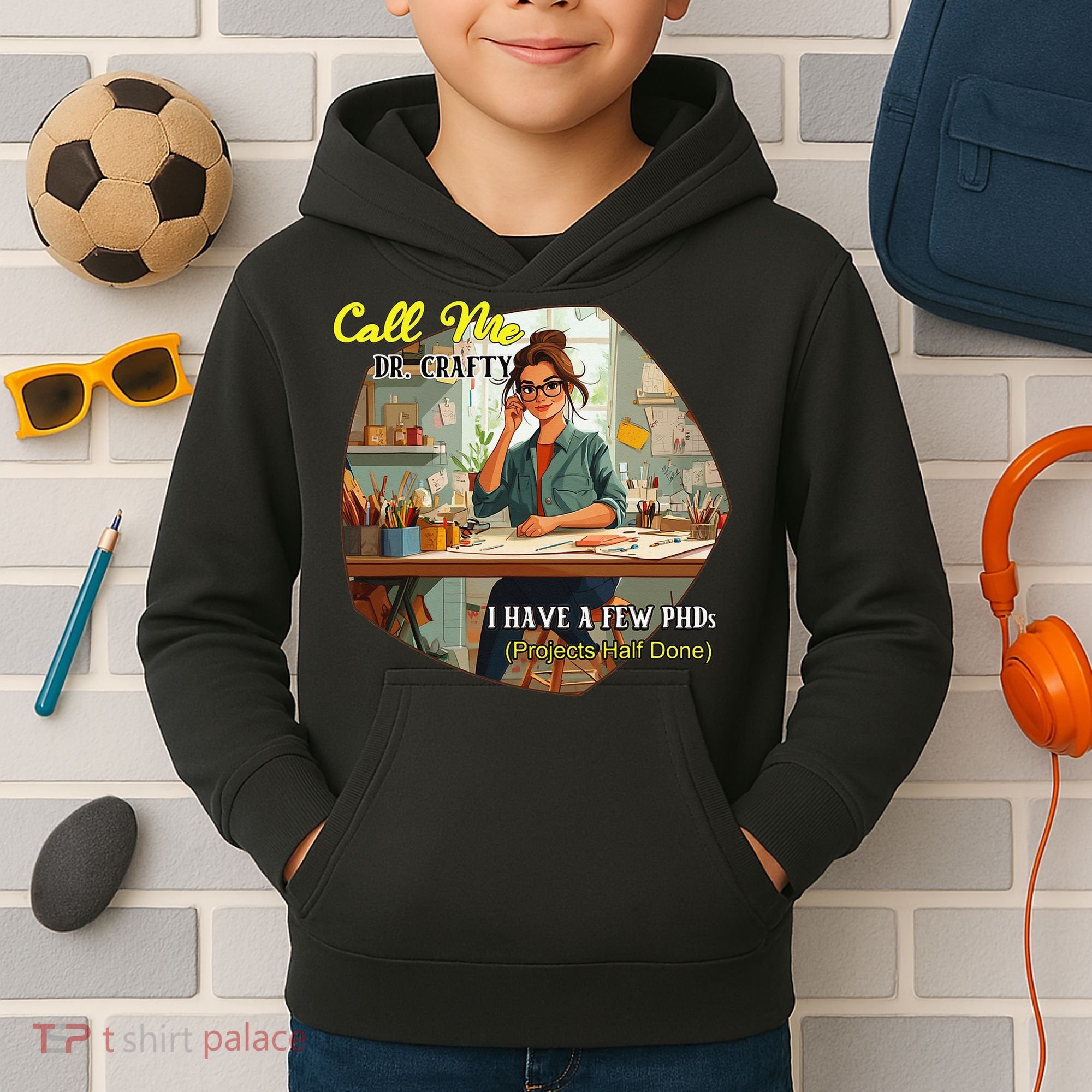 Call Me Dr Crafty Kids Hoodie