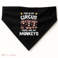 Chimpanzee MotherS Day Mum Monkey Circus Funny Cute Gift USA-Made Doggie Bandana thumb 0