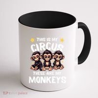 Chimpanzee MotherS Day Mum Monkey Circus Funny Cute Gift Coffee Mug thumb 1