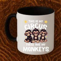 Chimpanzee MotherS Day Mum Monkey Circus Funny Cute Gift Coffee Mug thumb 2