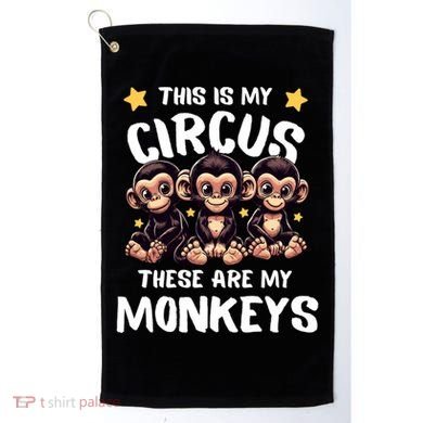 Chimpanzee MotherS Day Mum Monkey Circus Funny Cute Gift Golf Towel