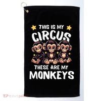 Chimpanzee MotherS Day Mum Monkey Circus Funny Cute Gift Golf Towel thumb 0