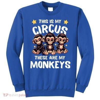 Chimpanzee MotherS Day Mum Monkey Circus Funny Cute Gift Sweatshirt