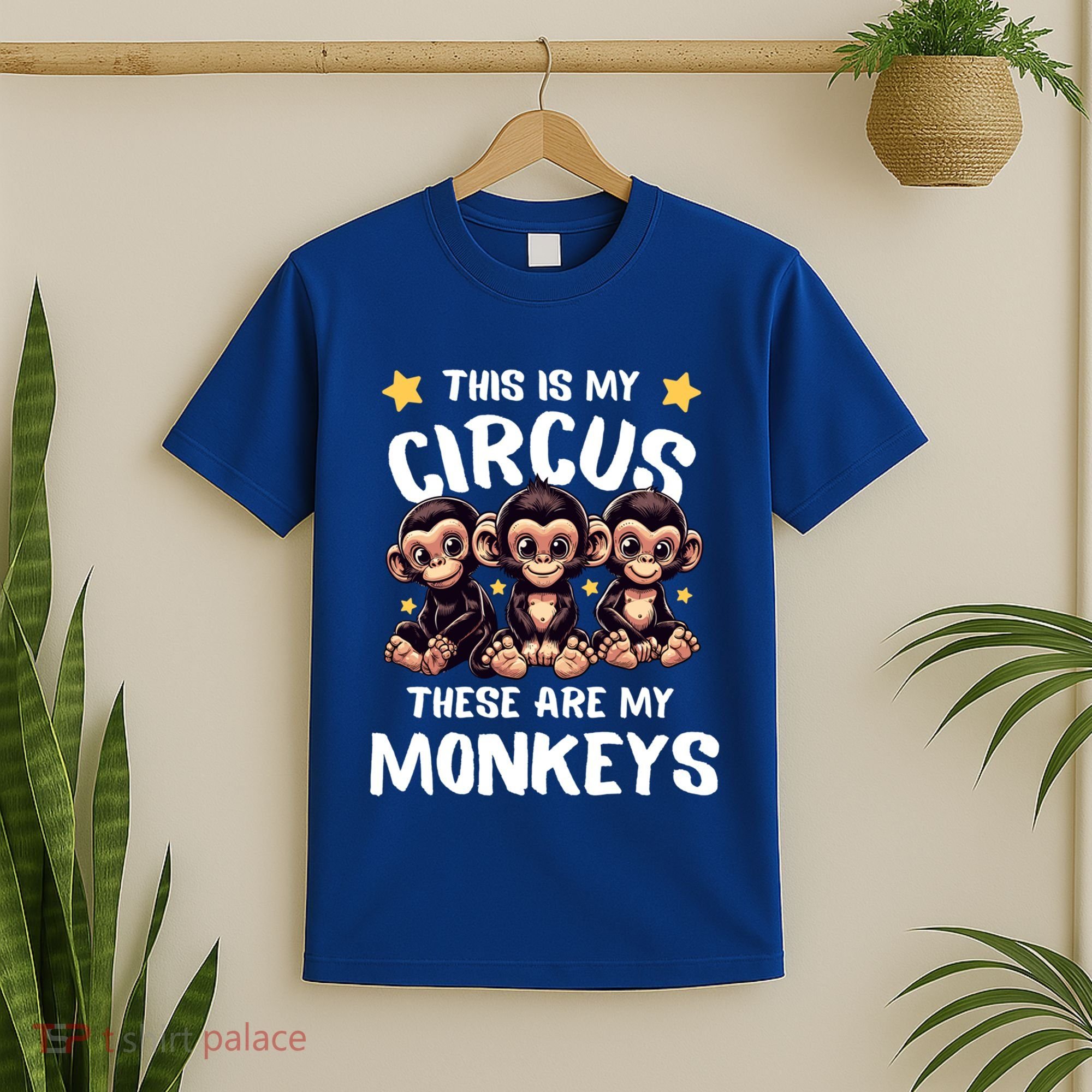 Chimpanzee MotherS Day Mum Monkey Circus Funny Cute Gift T-Shirt