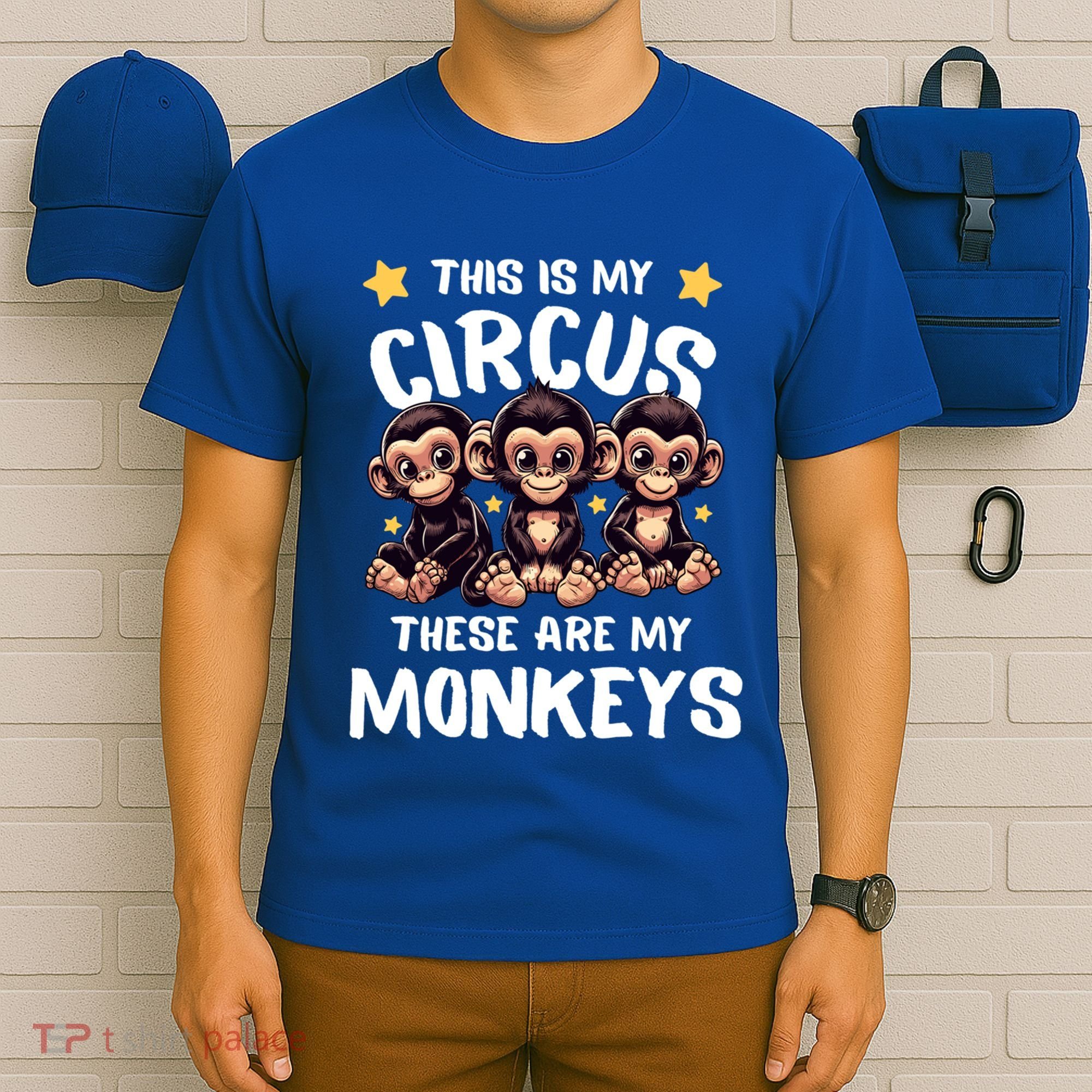 Chimpanzee MotherS Day Mum Monkey Circus Funny Cute Gift T-Shirt