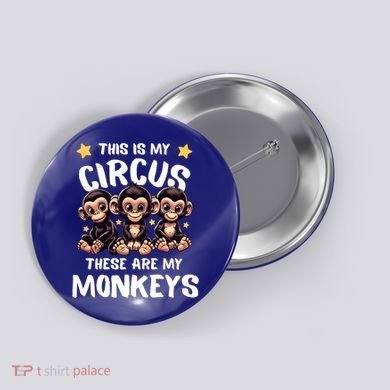 Chimpanzee MotherS Day Mum Monkey Circus Funny Cute Gift Button