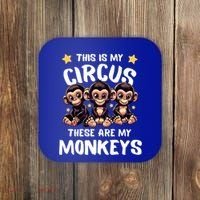 Chimpanzee MotherS Day Mum Monkey Circus Funny Cute Gift Coaster thumb 0