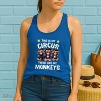 Chimpanzee MotherS Day Mum Monkey Circus Funny Cute Gift Women's Tank Top thumb 2