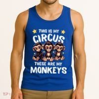 Chimpanzee MotherS Day Mum Monkey Circus Funny Cute Gift Tank Top thumb 3