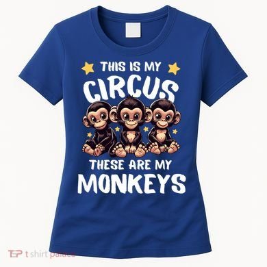Chimpanzee MotherS Day Mum Monkey Circus Funny Cute Gift Women's T-Shirt