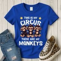 Chimpanzee MotherS Day Mum Monkey Circus Funny Cute Gift Women's T-Shirt thumb 3
