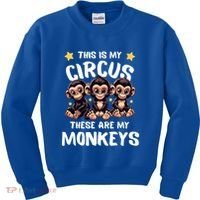Chimpanzee MotherS Day Mum Monkey Circus Funny Cute Gift Kids Sweatshirt thumb 0