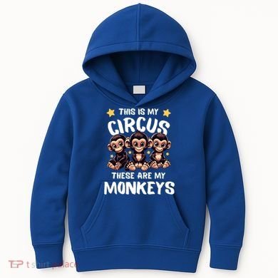 Chimpanzee MotherS Day Mum Monkey Circus Funny Cute Gift Kids Hoodie