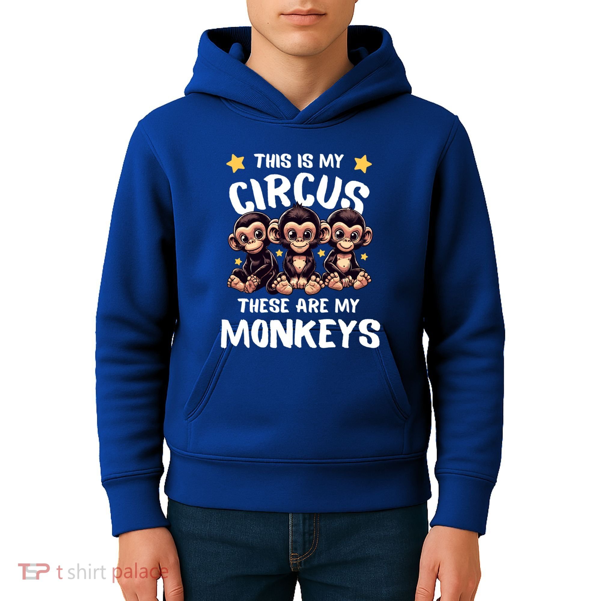Chimpanzee MotherS Day Mum Monkey Circus Funny Cute Gift Kids Hoodie