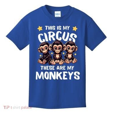 Chimpanzee MotherS Day Mum Monkey Circus Funny Cute Gift Kids T-Shirt