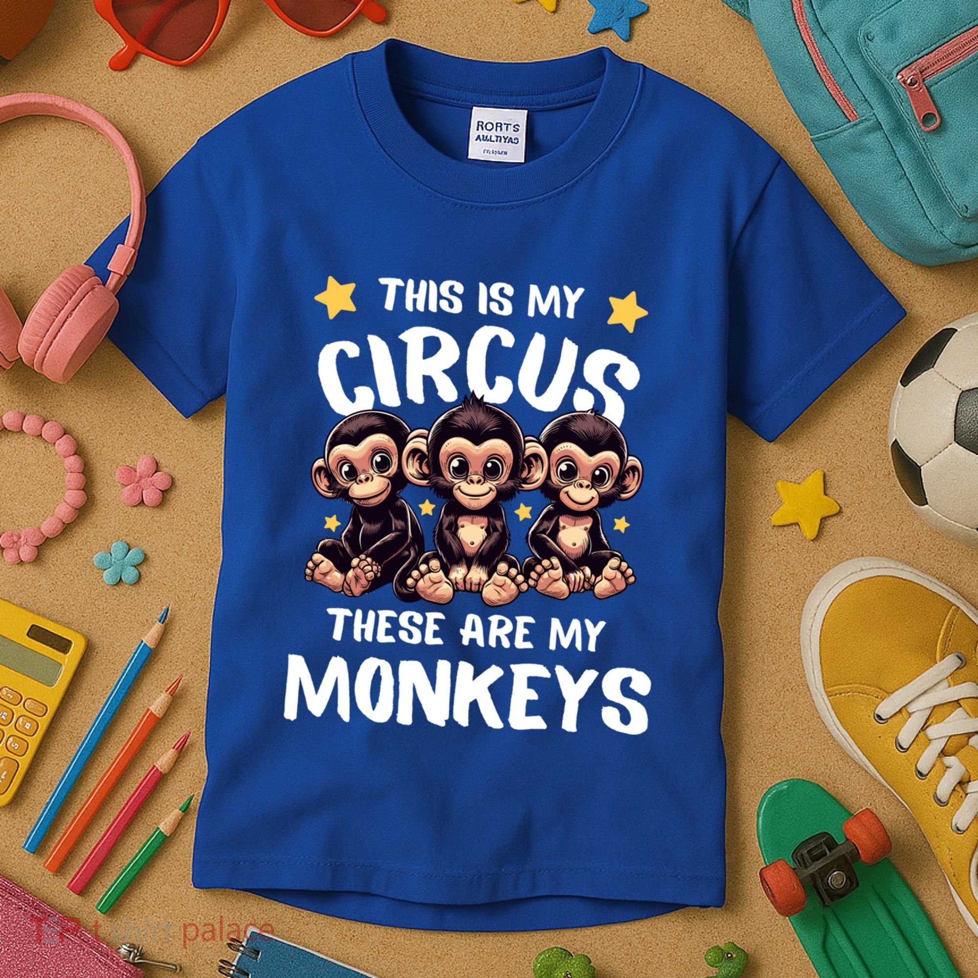 Chimpanzee MotherS Day Mum Monkey Circus Funny Cute Gift Kids T-Shirt