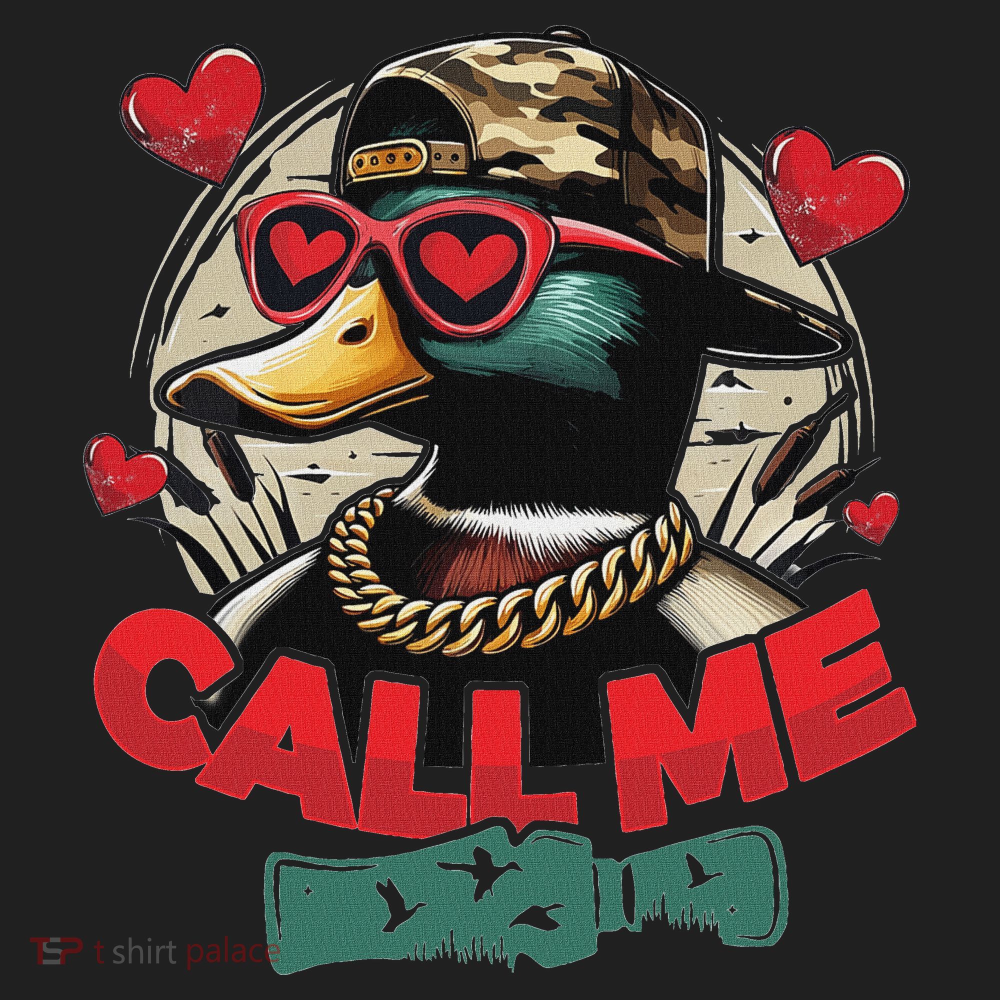 Call Me Duck Hunting Retro ValentineS Day Women's Sweatshirt
