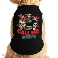Call Me Duck Hunting Retro ValentineS Day Doggie Tank thumb 0