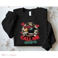 Call Me Duck Hunting Retro ValentineS Day Sweatshirt thumb 2