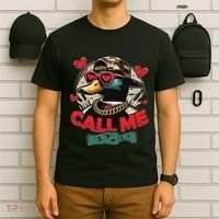Call Me Duck Hunting Retro ValentineS Day T-Shirt thumb 6