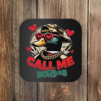 Call Me Duck Hunting Retro ValentineS Day Coaster