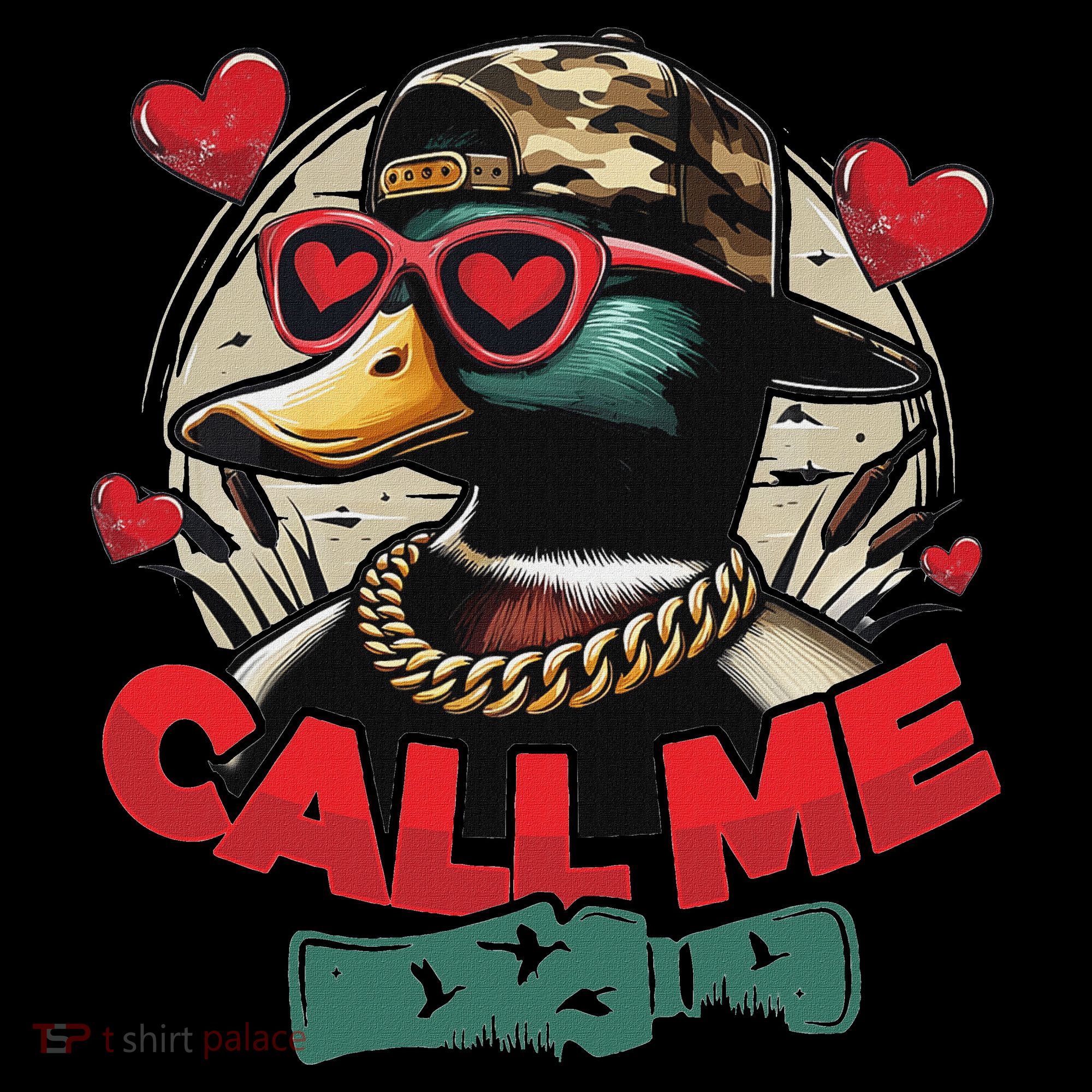 Call Me Duck Hunting Retro ValentineS Day Women's Hoodie