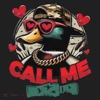 Call Me Duck Hunting Retro ValentineS Day Tumbler thumb 3