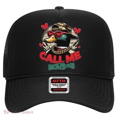 Call Me Duck Hunting Retro ValentineS Day Hat